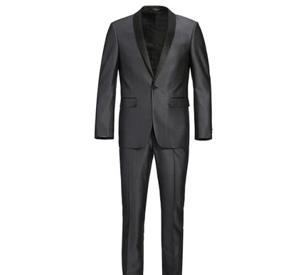 Men's Slim Fit Charcoal Shawl Tuxedo