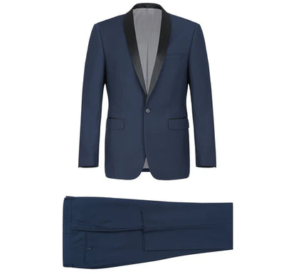 Men's Slim Fit New Navy Shawl Tuxedo