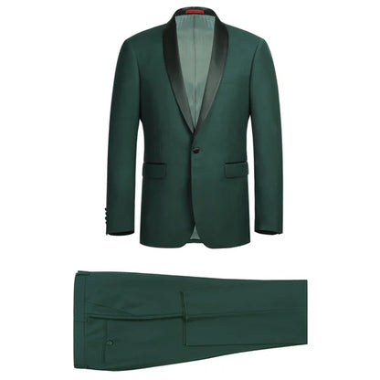 Men's Slim fit Hunter Green Shawl Tuxedo