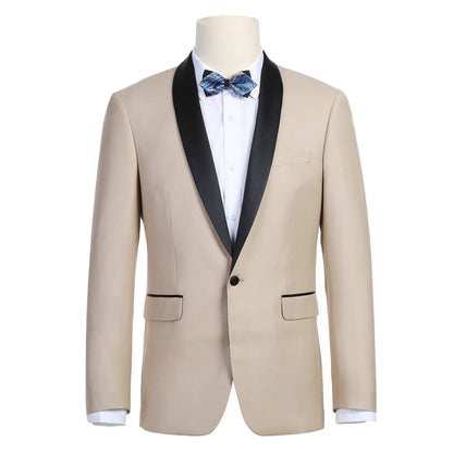 Men's Slim Fit Tan Shawl Tuxedo