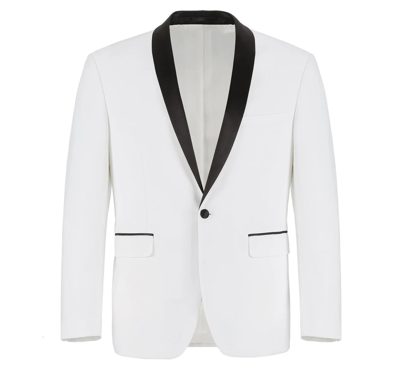 201-16 Ivory/ 201-1 Black Pants Shawl Tuxedo Slim Fit