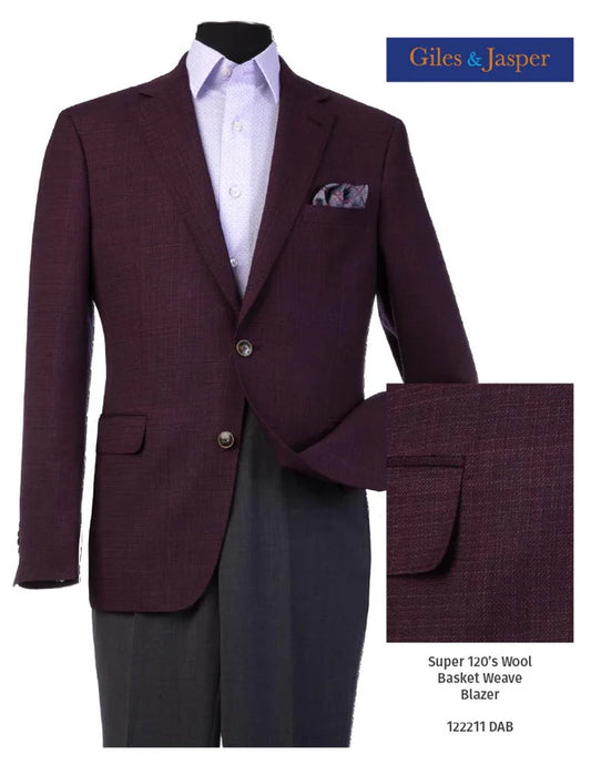 Burgundy Blazer Half Canvas