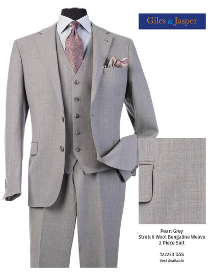 Pearl Grey Half Canvas Suit