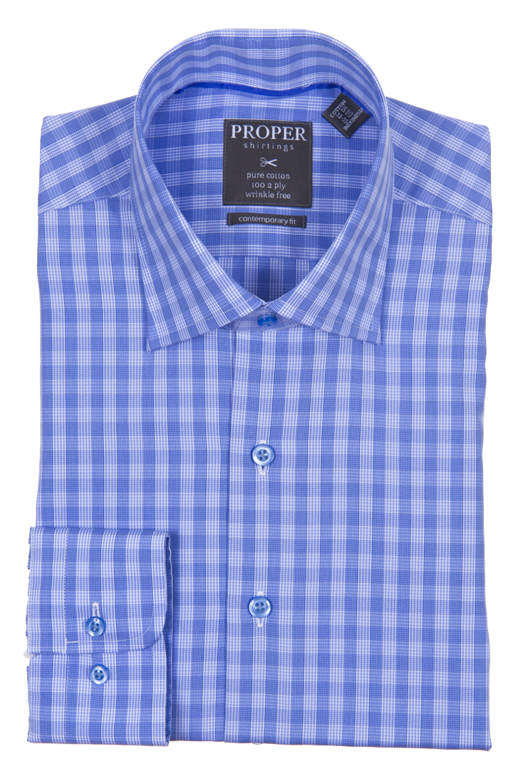 Proper Shirtings Blue Check Shirt