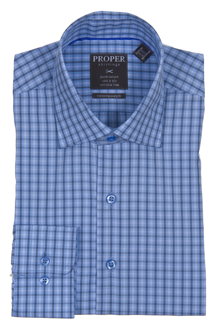 Proper Shirtings Blue Check Shirt