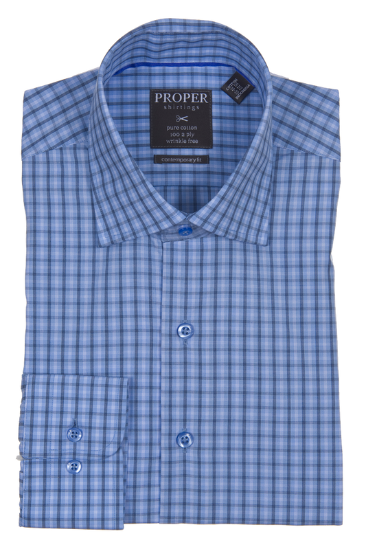 Proper Shirtings Blue Check Shirt