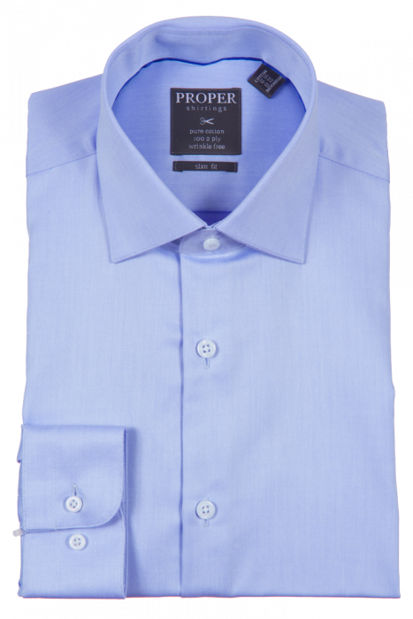 Proper Shirtings Blue Slim Fit Shirt