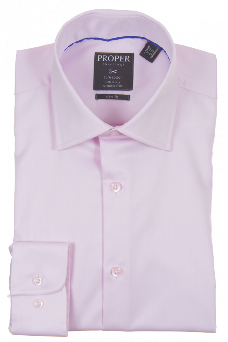 Proper Shirtings Pink Slim Fit Shirt