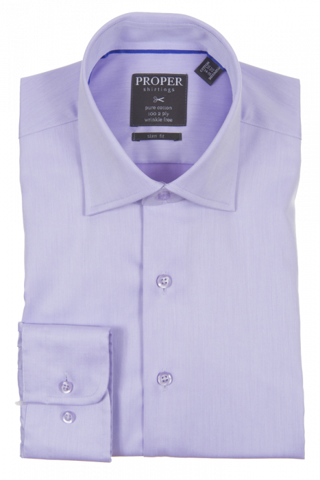 Proper Shirtings Lavender Slim Fit Shirt