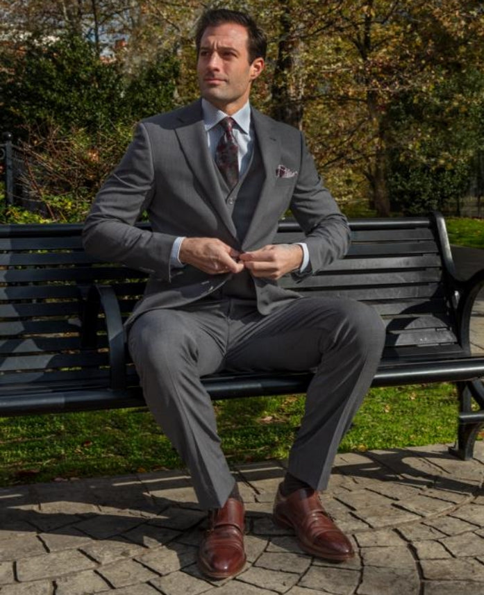 Pewter Grey Half Canvas Suit