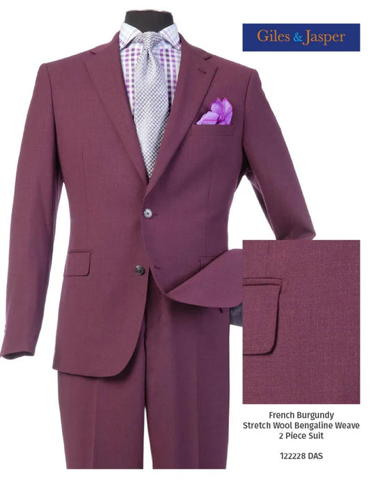 Burgundy Half Canvas Suit